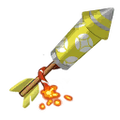 The icon of Yellow Peony Firework in the in-game inventory.