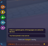 Chat Interface as seen ingame after pressing Enter key.