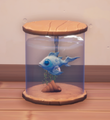 An in-game look at Ancient Cloudminnow in a fish tank.