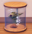 An in-game look at Fathead Minnow in a fish tank.