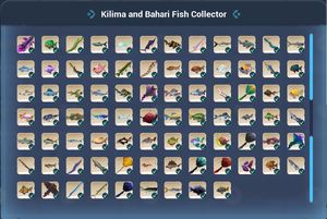 Kilima and Bahari Fish Collector Accomplishment.png