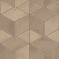 Ochre Cubed Tile Floor