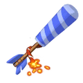 The icon of Blue Roctail Firework in the in-game inventory.