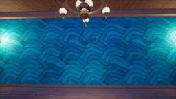 An in-game look at Waves of Water Wallpaper.