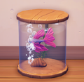 An in-game look at Shimmerfin in a fish tank.