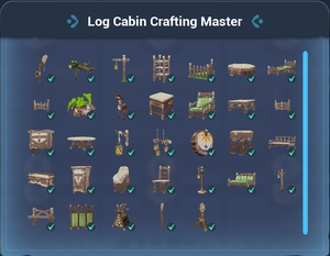 Log Cabin Crafting Master Accomplishment.png