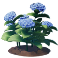 The icon of Blue Hydrangea Flower in the in-game inventory.