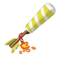 The icon of Yellow Roctail Firework in the in-game inventory.