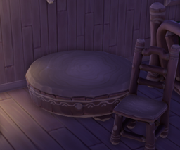 An in-game look at Log Cabin Coffee Table.