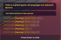 Chat as seen ingame when hidden, but directly after another player posts a message.