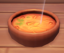 Bowl of star quality creamy carrot soup.