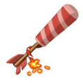 The icon of Red Roctail Firework in the in-game inventory.