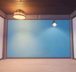 An in-game look at Icy Aquamarine Stucco Wall.