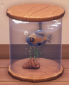 An in-game look at Gillyfin in a fish tank.