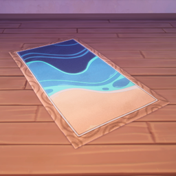 An in-game look at Summer Stripe Waves Towel.