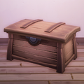 Een in-game blik op Wooden Storage Chest.